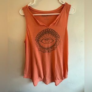 Lucky Brand- Orange loose fitting tank top